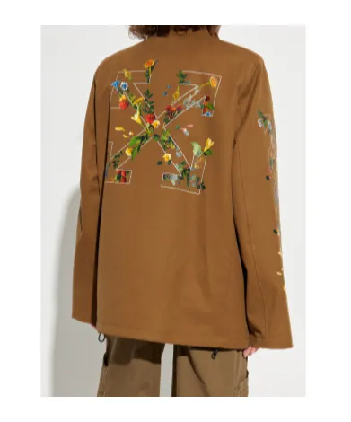 Floral Printed Loose Fit Jacket