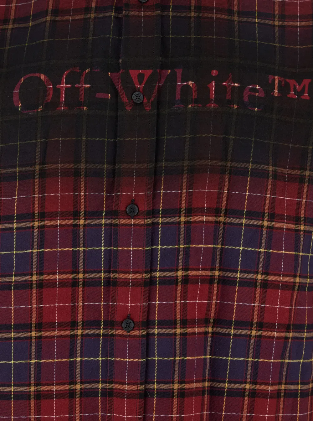 Logo Printed Checked Long Sleeved Shirt