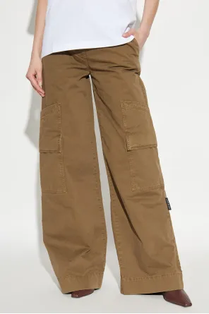 Wide Leg Cargo Trousers