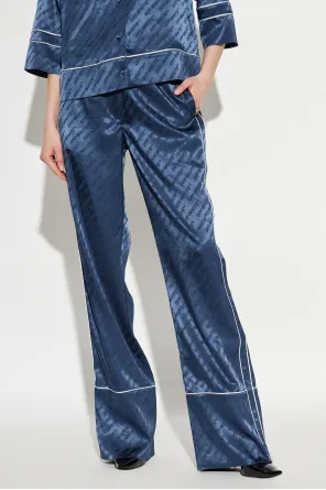All-Over Logo Patterned Straight Leg Trousers