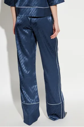 All-Over Logo Patterned Straight Leg Trousers
