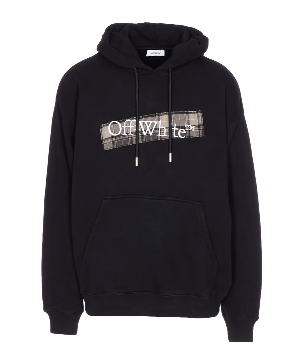 Logo Embroidered Drawstring Hoodie
