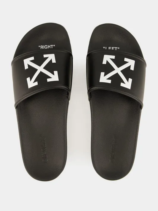 Arrow Open Toe Slip-On Slides