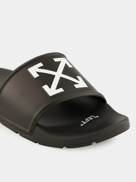 Arrow Open Toe Slip-On Slides