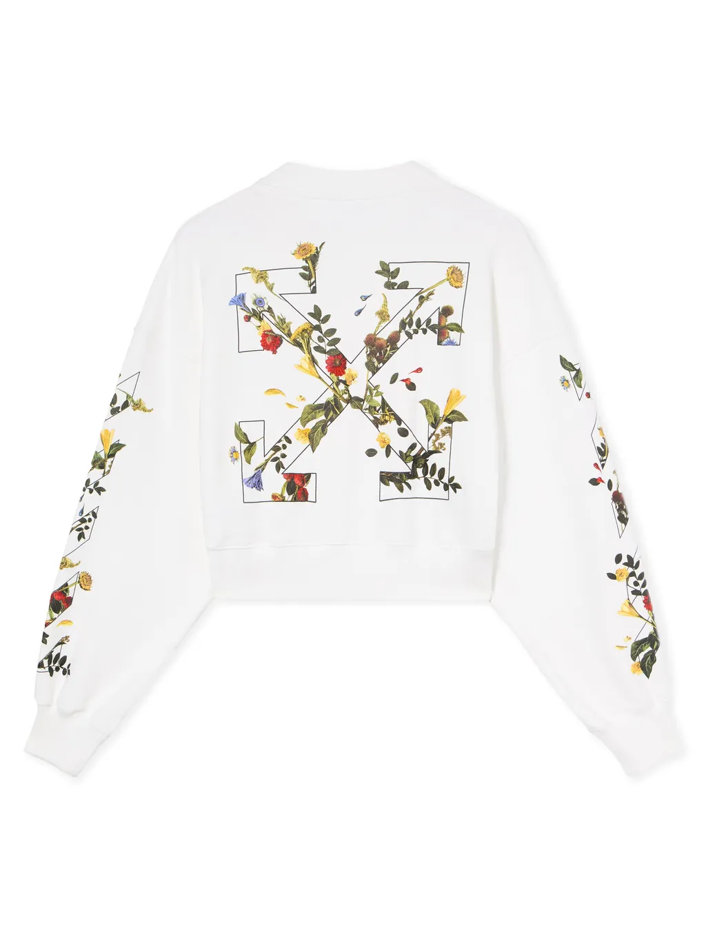 Arrow Flowers Cropped Sweatshirt