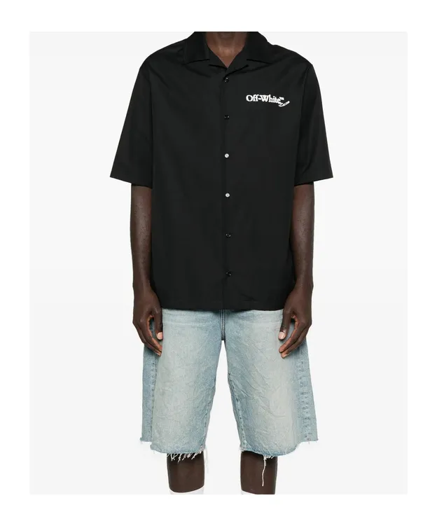 Logo Printed Button-Up Shirt