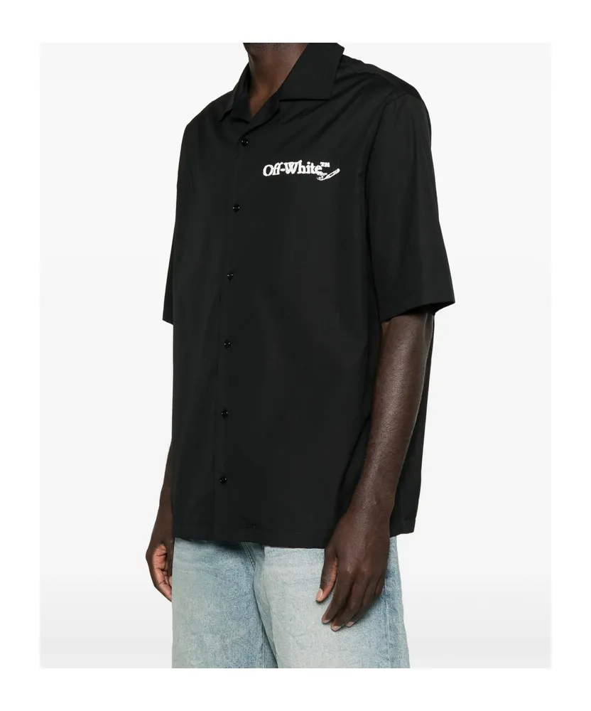 Logo Printed Button-Up Shirt