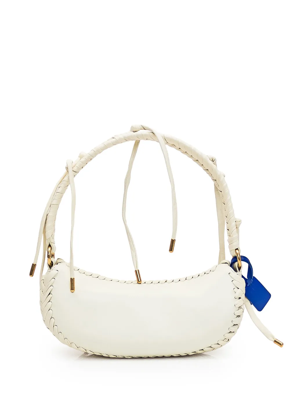 Braided-Trim Top Handle Bag
