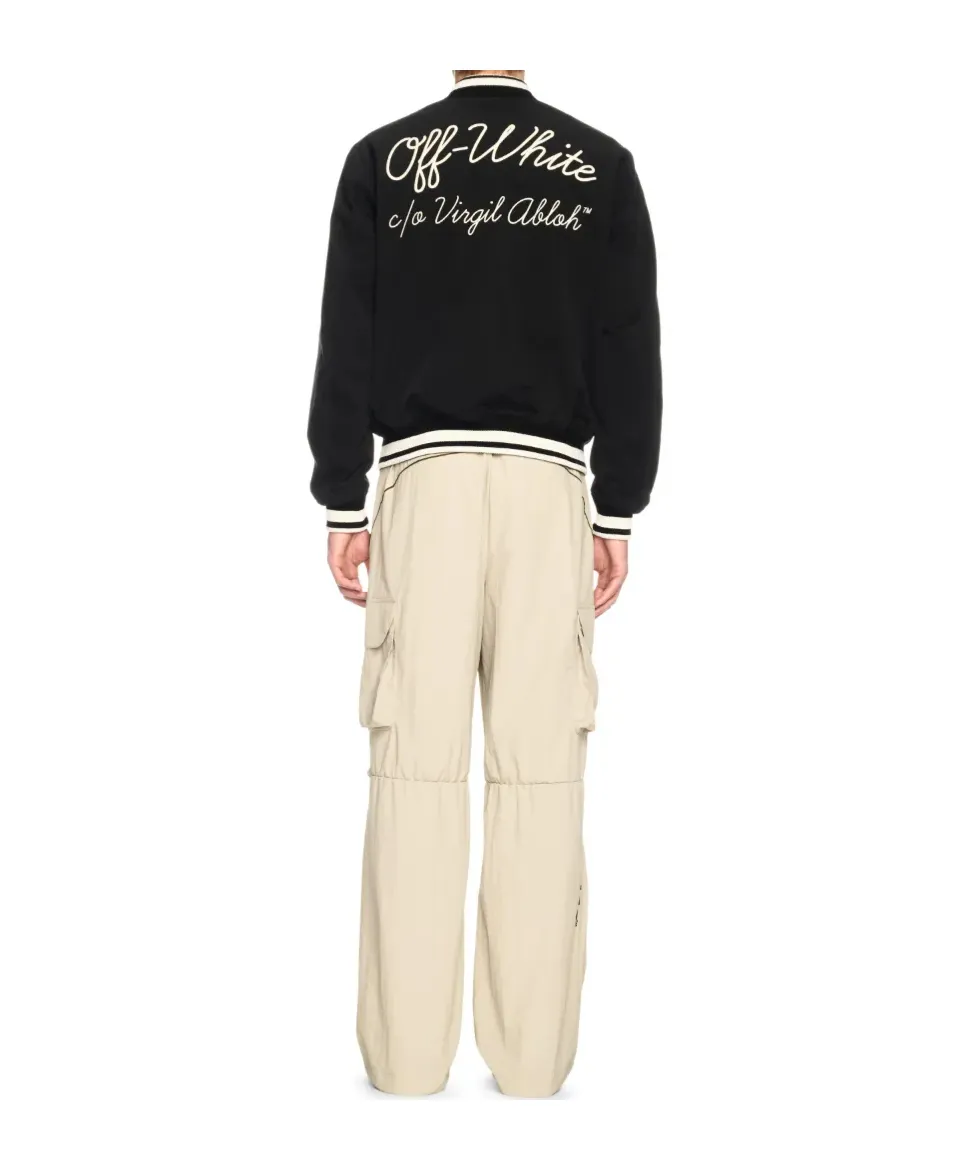 Script Button-Up Varsity Jacket