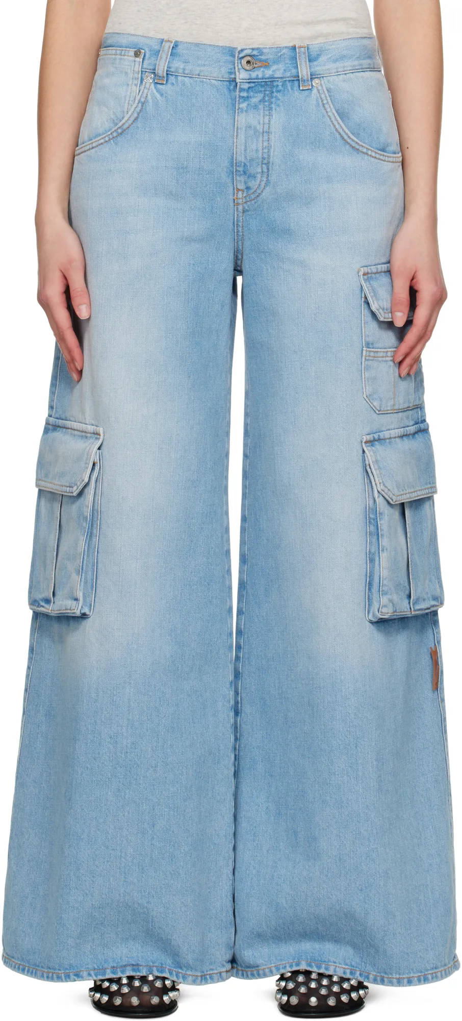 Wide Leg Cargo Jeans