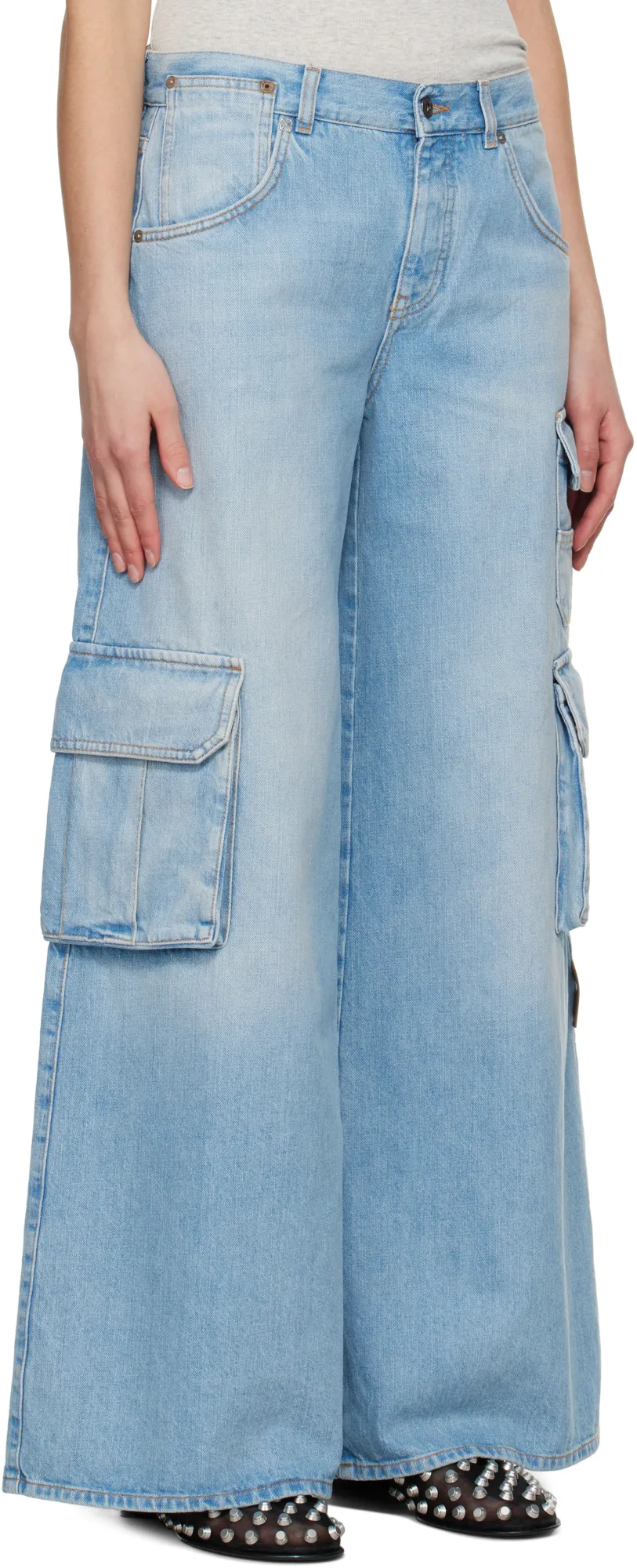 Wide Leg Cargo Jeans