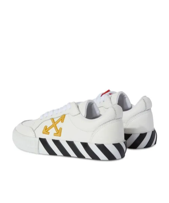 Vulcanized Leather Low-Top Sneakers