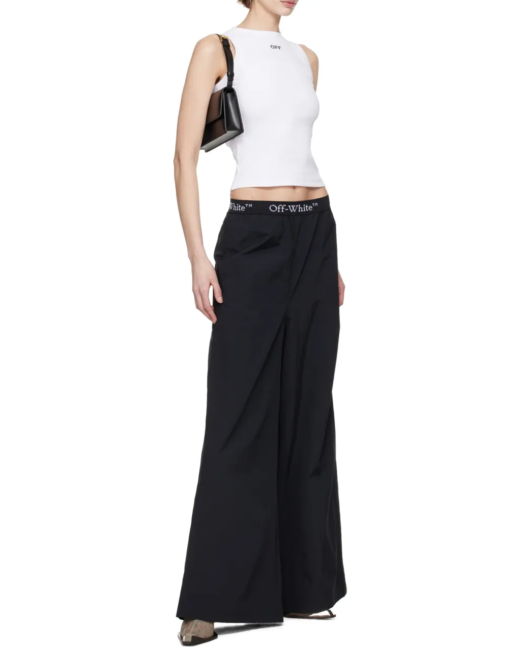 Logo Band Wide Leg Trousers