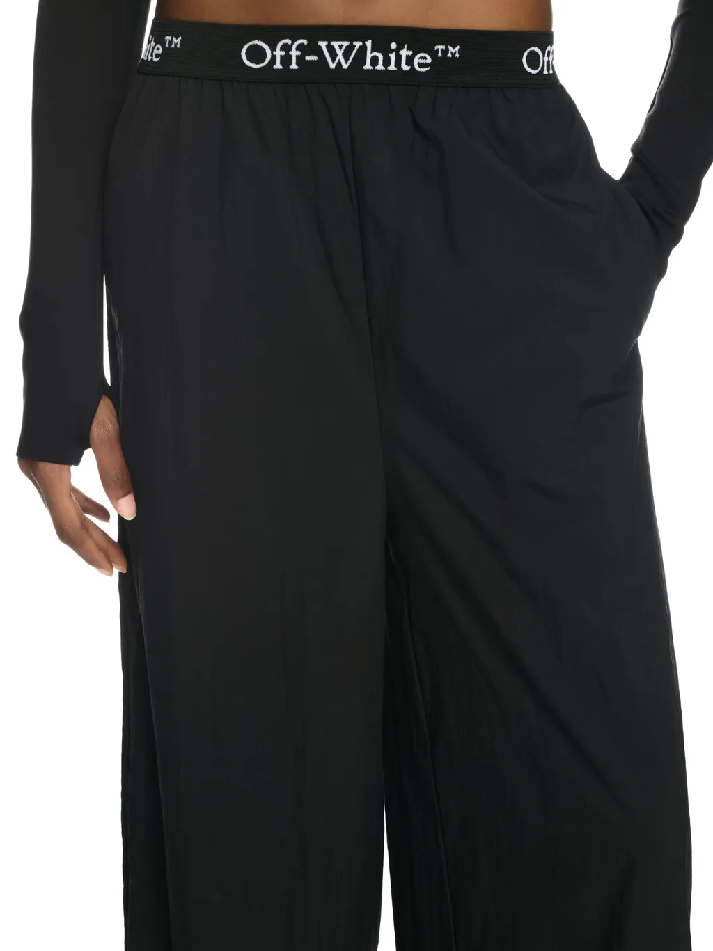 Logo Band Wide Leg Trousers
