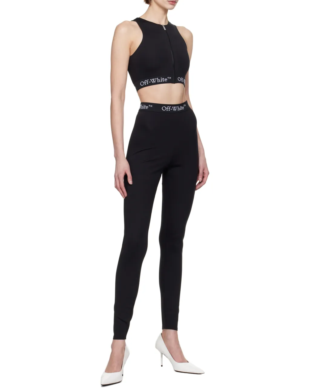 Zip-Up Crewneck Sleeveless Top