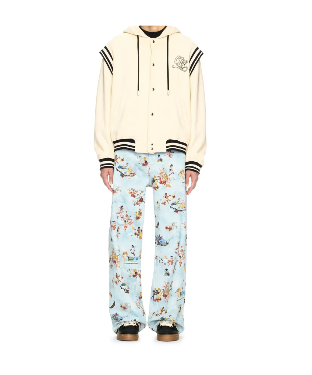 Logo Embroidered Drawstring Hoodie