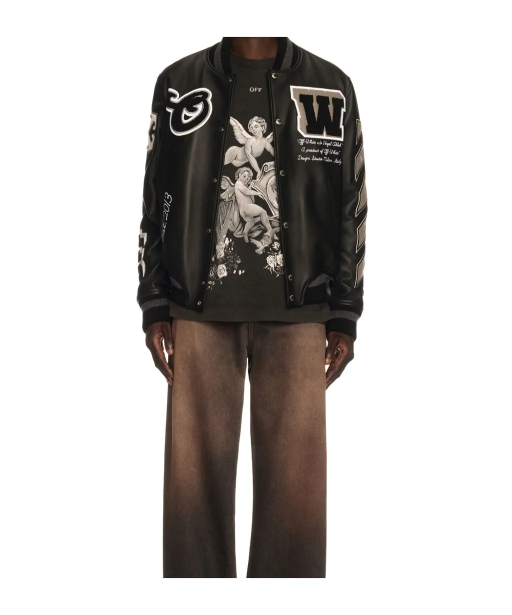 Leather Varsity Jacket