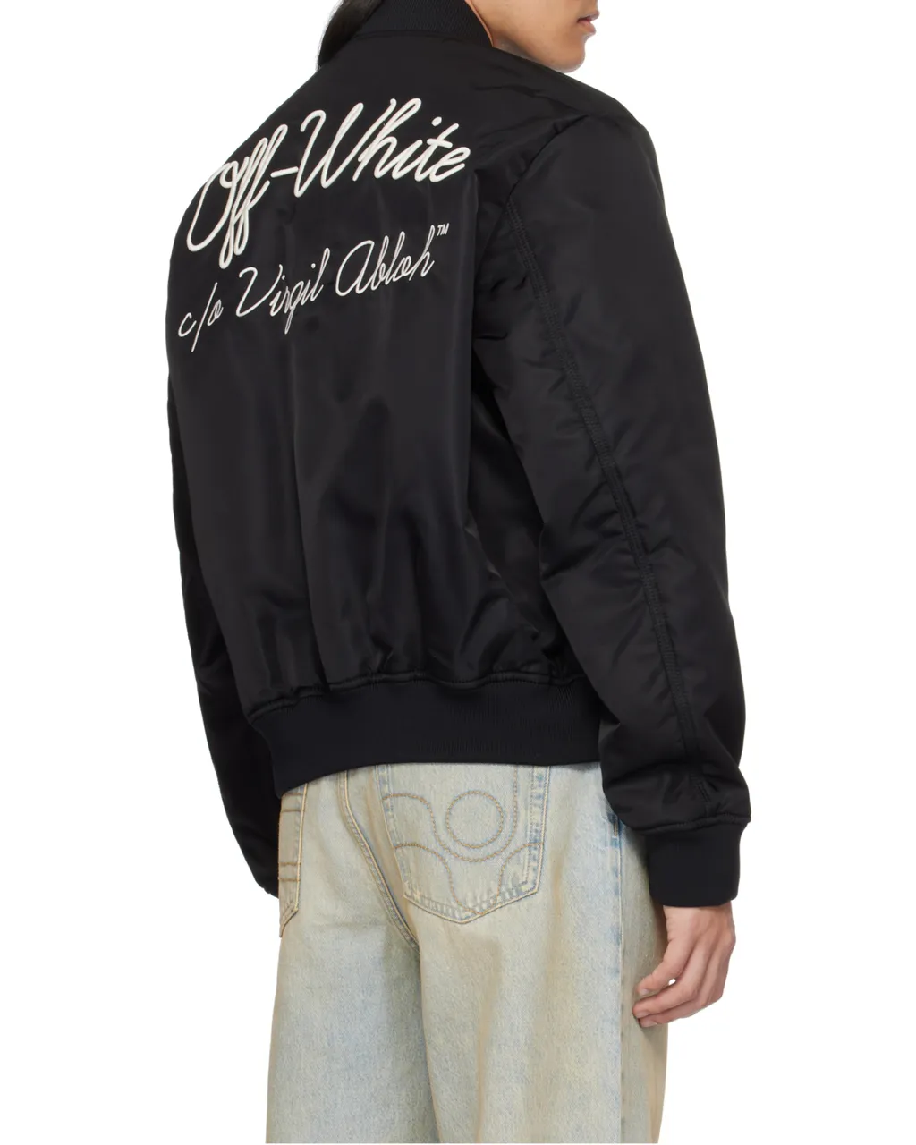 Script Varsity Zip-Up Bomber Jacket