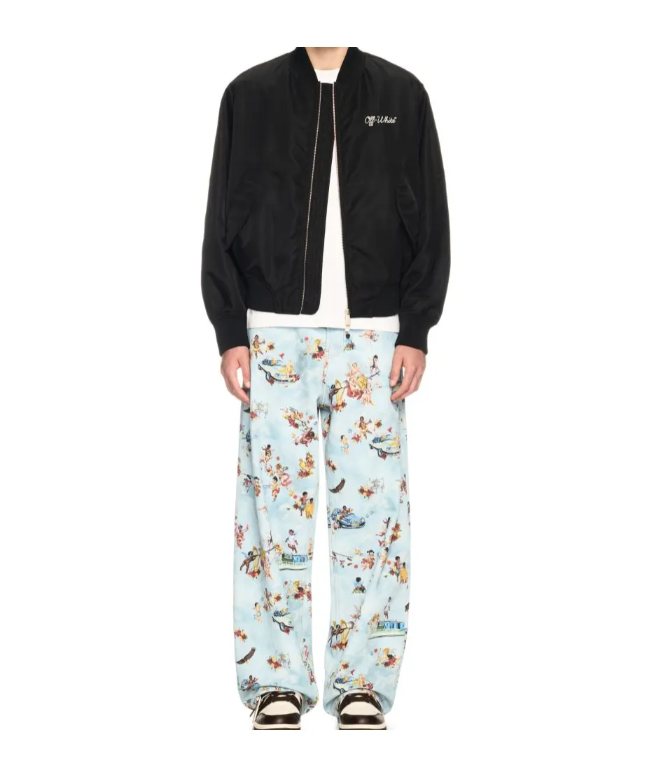 Script Varsity Zip-Up Bomber Jacket
