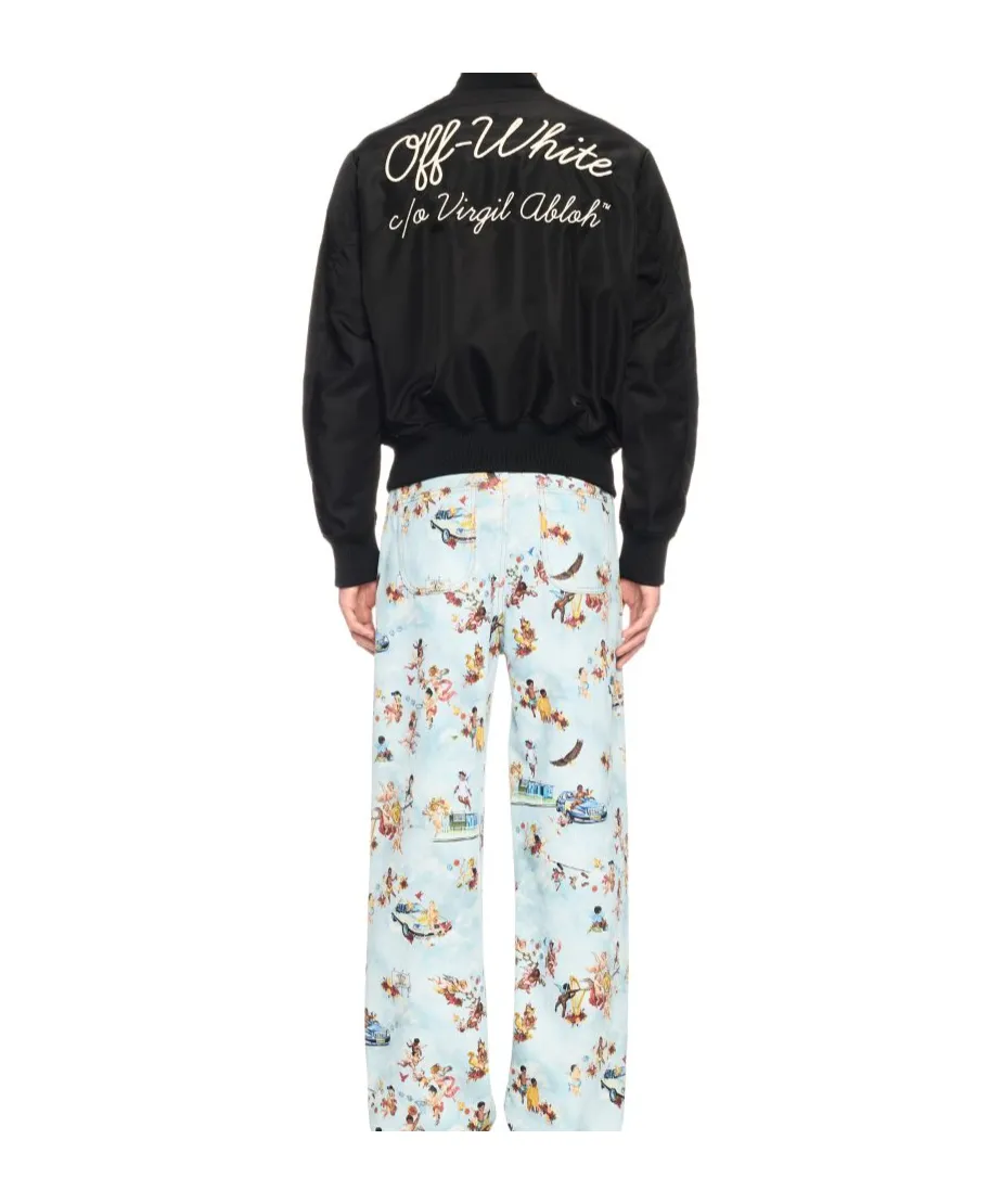Script Varsity Zip-Up Bomber Jacket