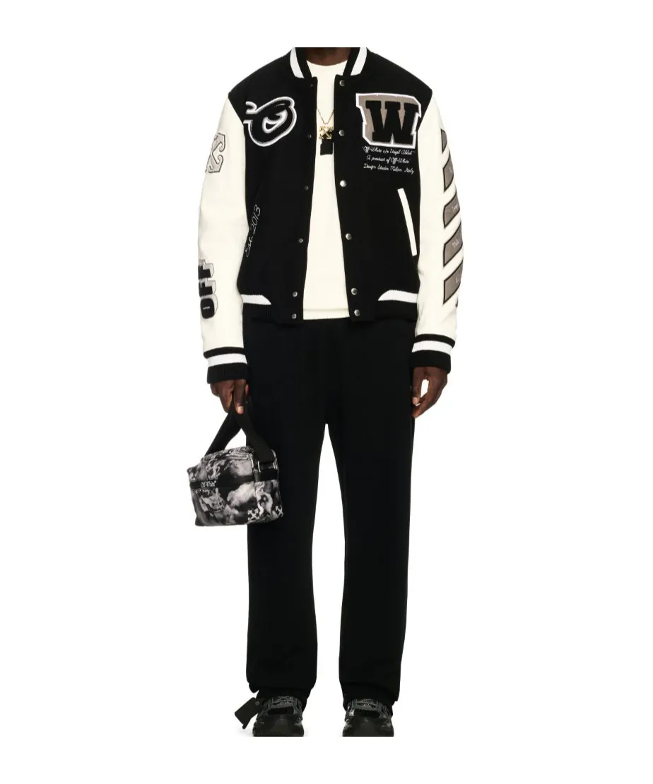 Lea Button-Up Varsity Jacket