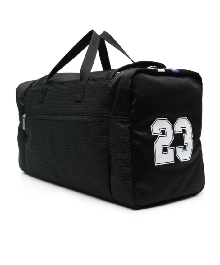 Logo-Print Mesh Holdall