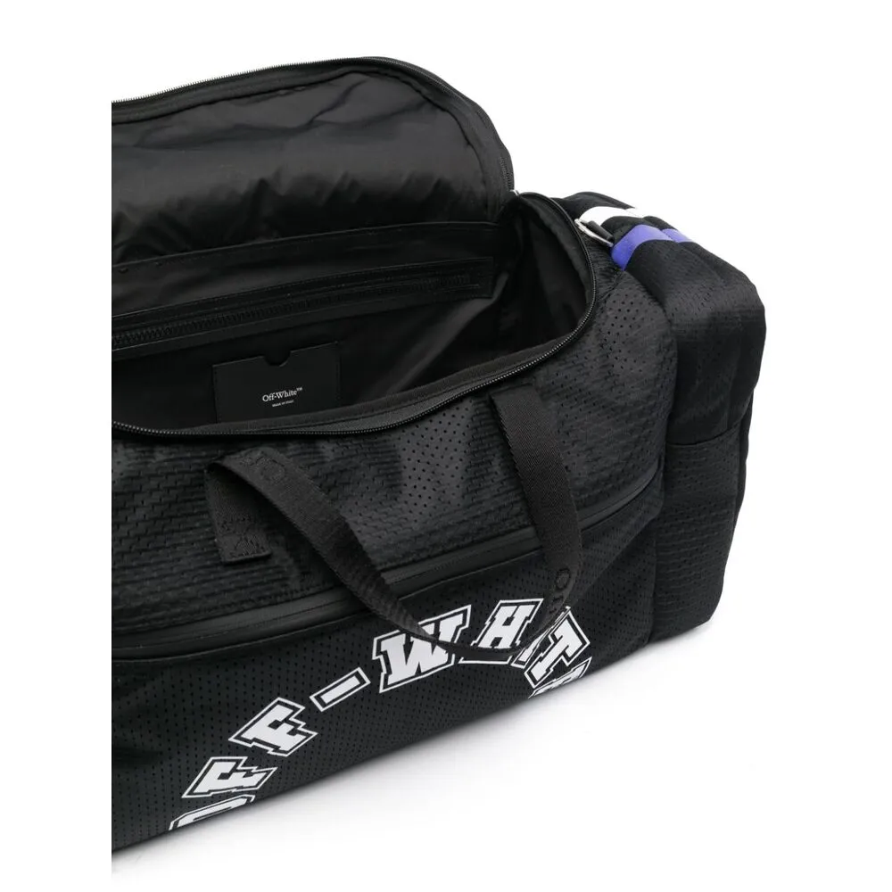 Logo-Print Mesh Holdall