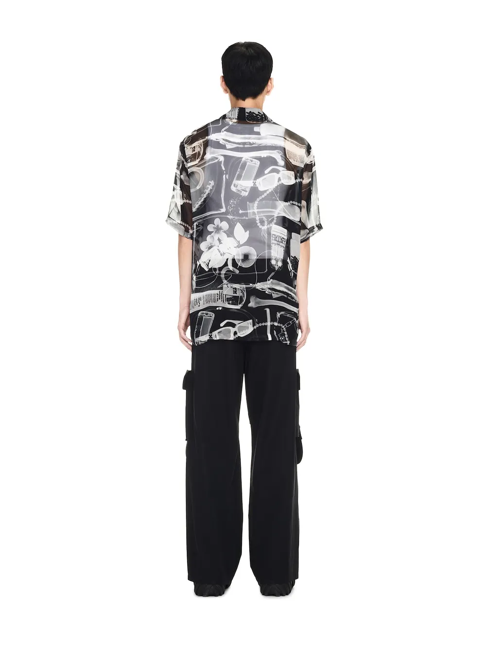 Buckled Wide Leg Cargo Trousers