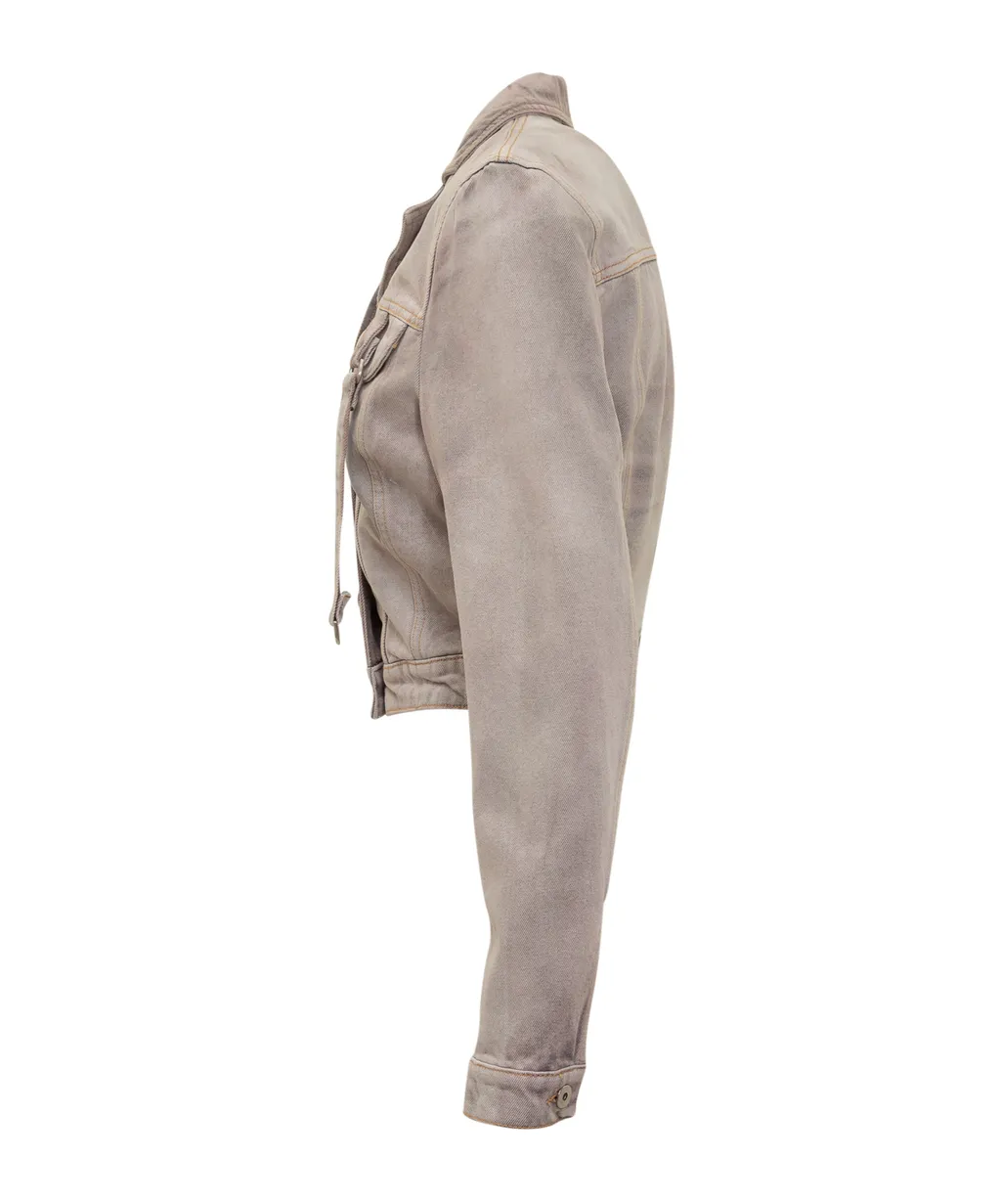 Buttoned Long-Sleeved Denim Jacket