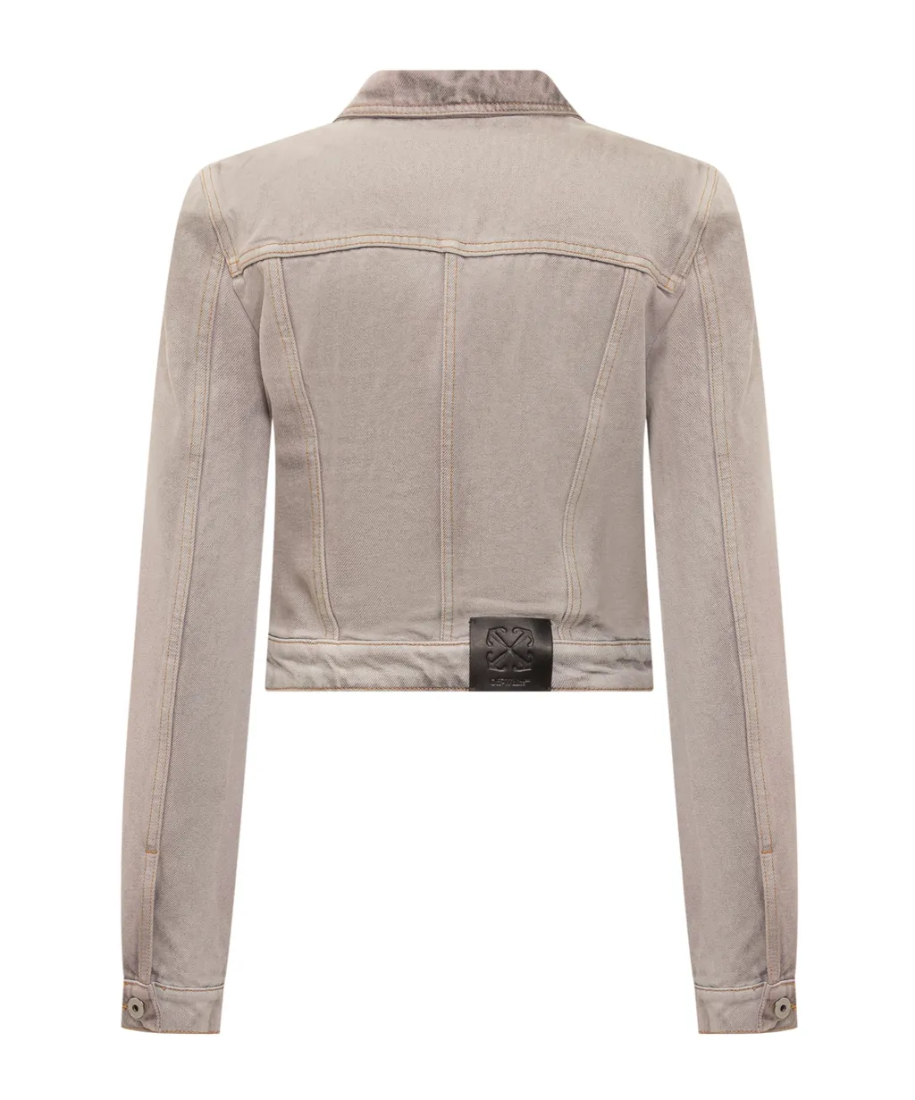 Buttoned Long-Sleeved Denim Jacket