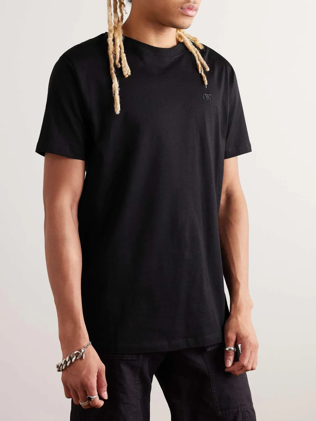Logo Embroidered Crewneck T-Shirt