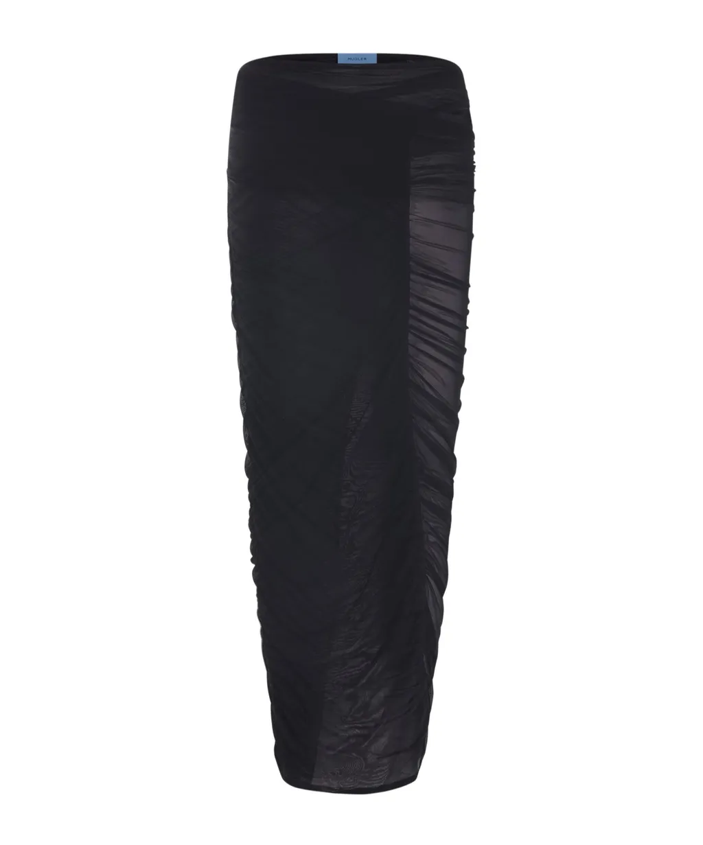 One-Shoulder Semi-Sheered Dress