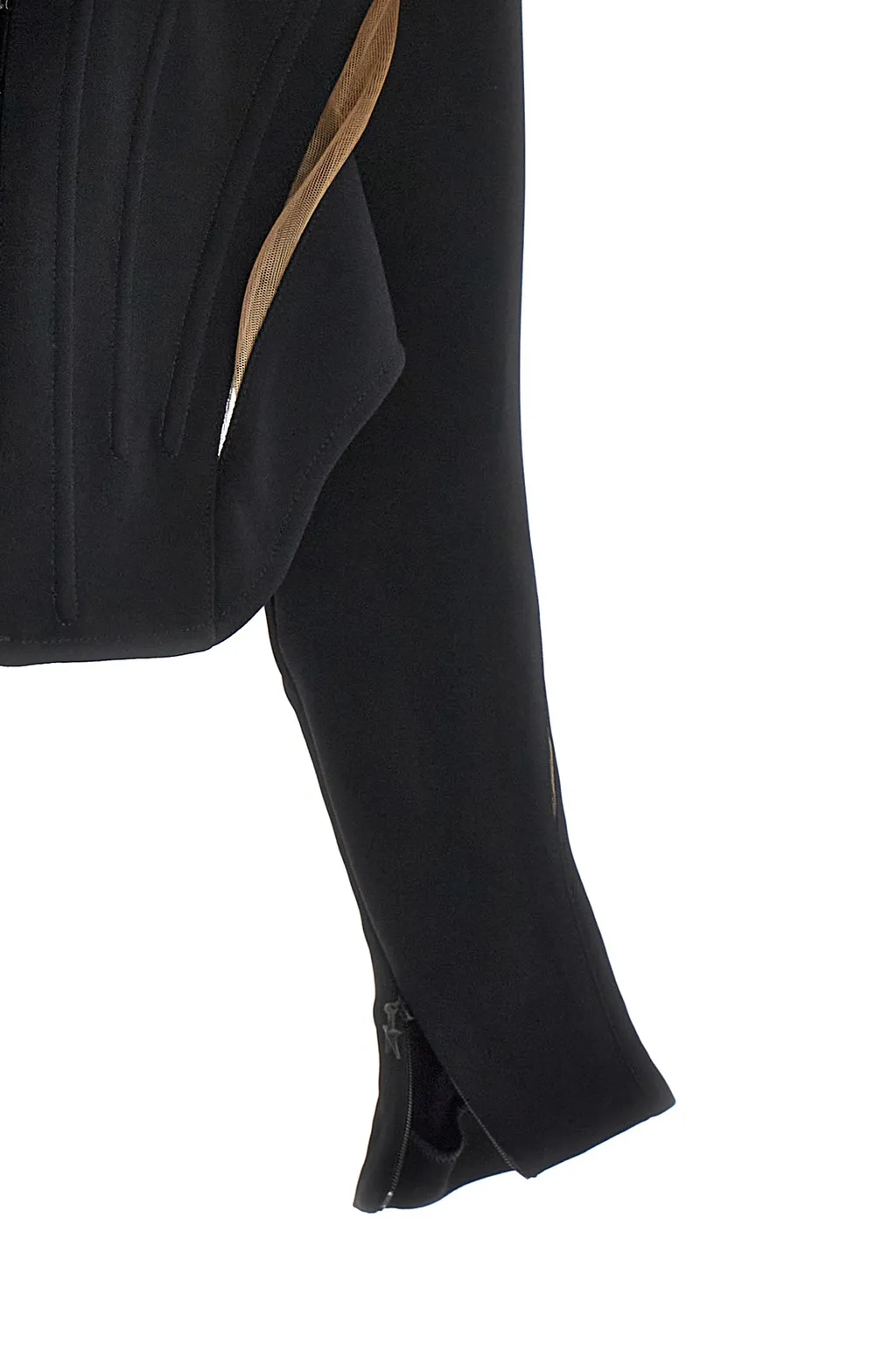 Sheer-Mesh Spiral Illusion Jacket