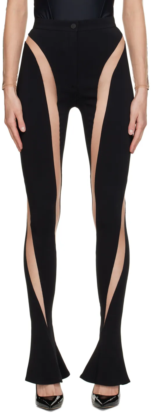 Illusion Sheer-Panelling Skinny Trousers