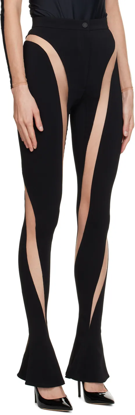 Illusion Sheer-Panelling Skinny Trousers