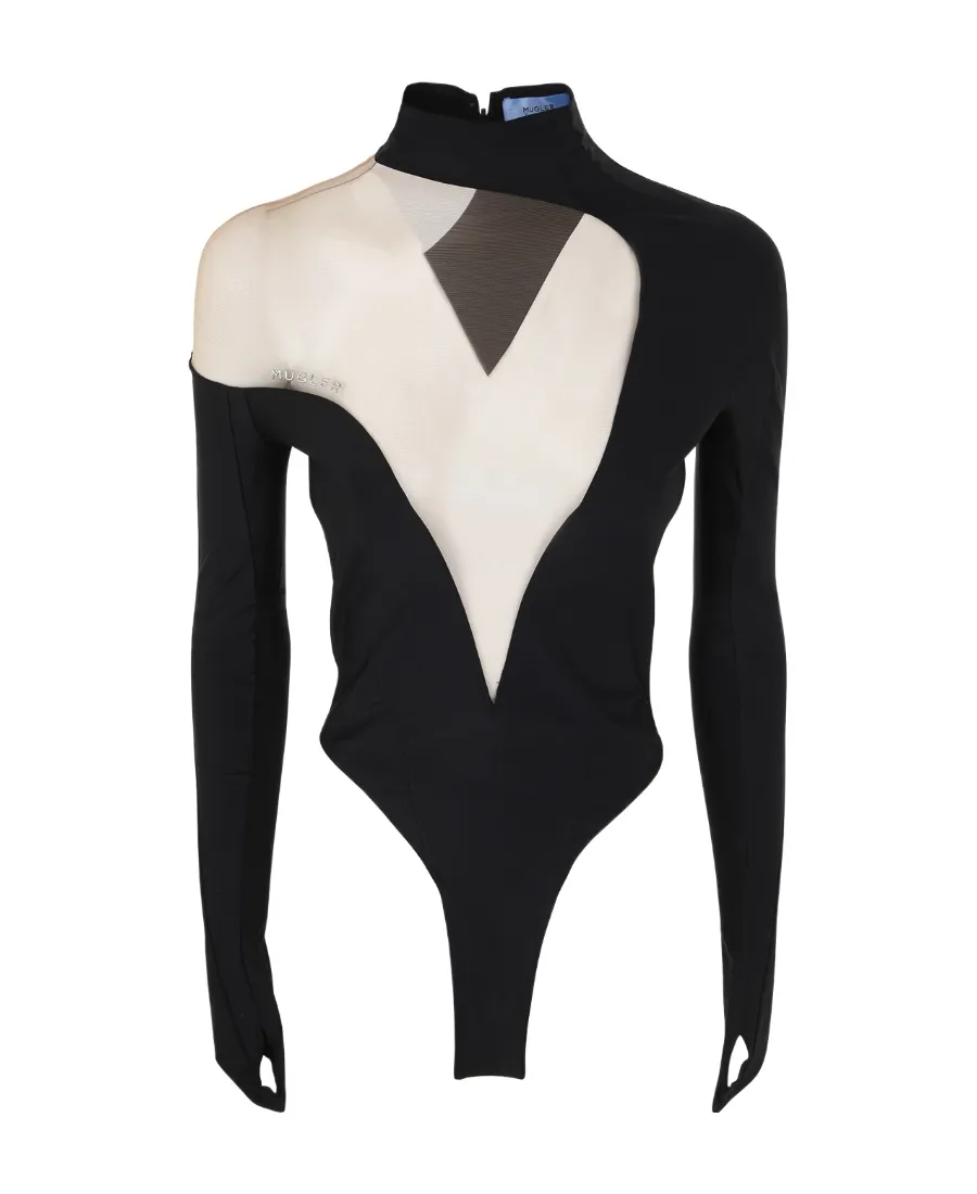 Illusion Sheer-Panel Bodysuit