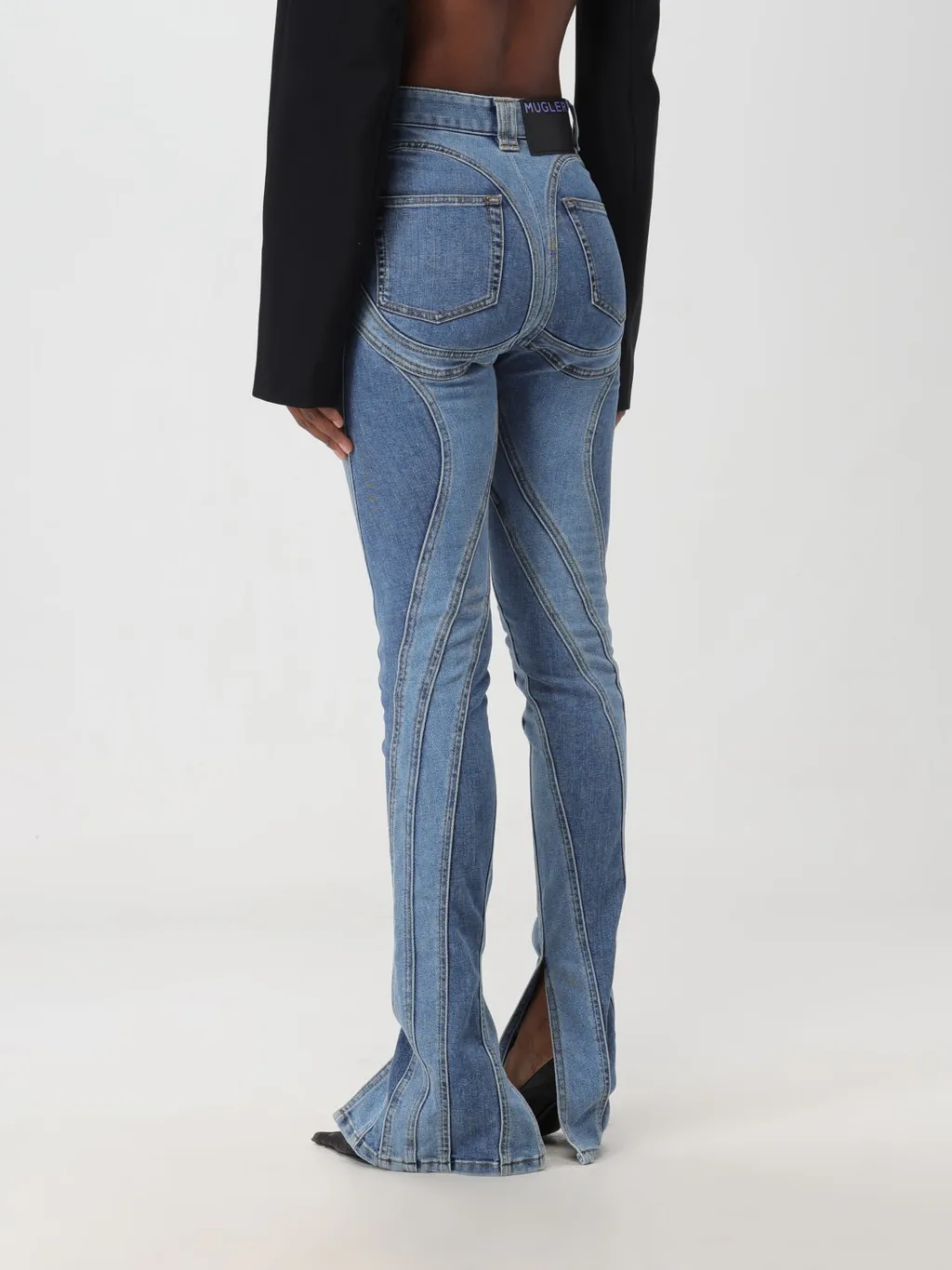 Seam-Detail Slim-Fit Jeans
