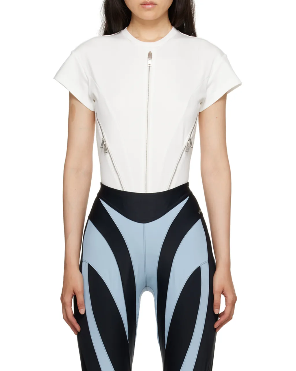 Round Collar Zipper Jumpsuit