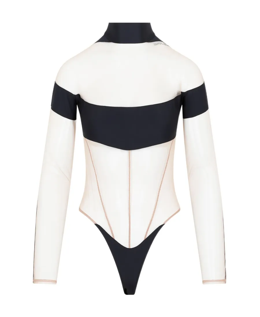 Illusion Sheer-Panel Bodysuit