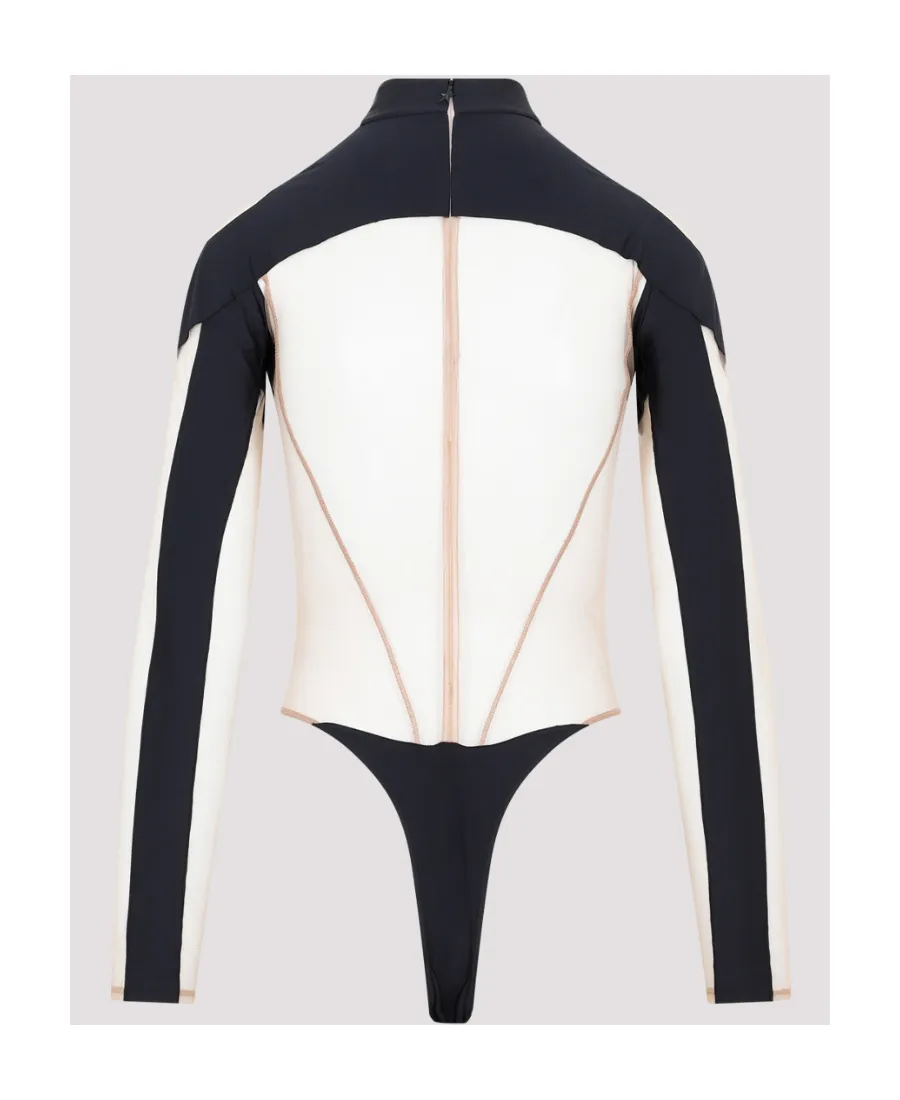 Illusion Sheer-Panel Bodysuit