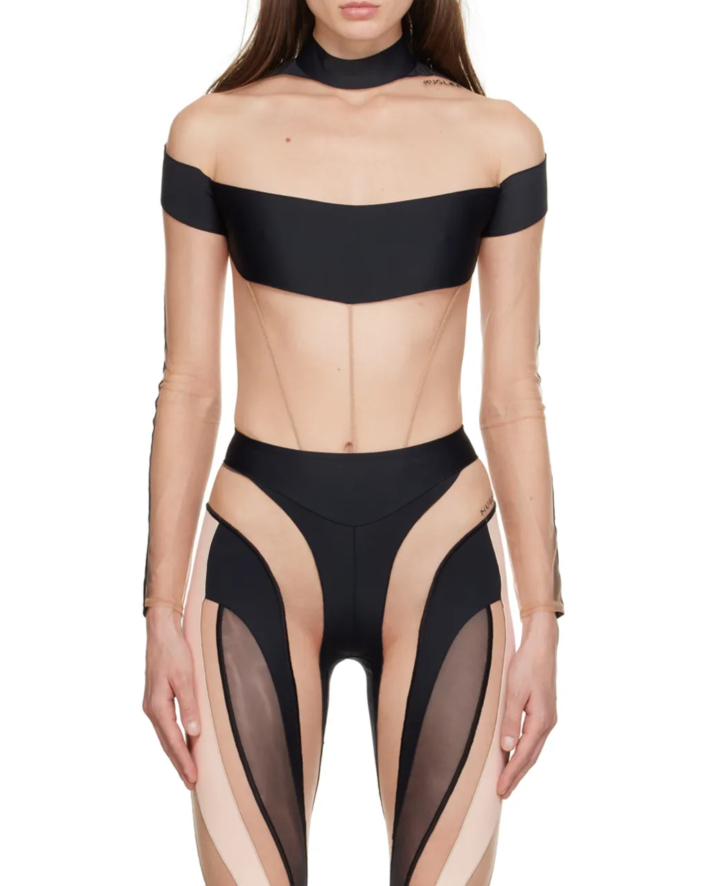 Illusion Sheer-Panel Bodysuit