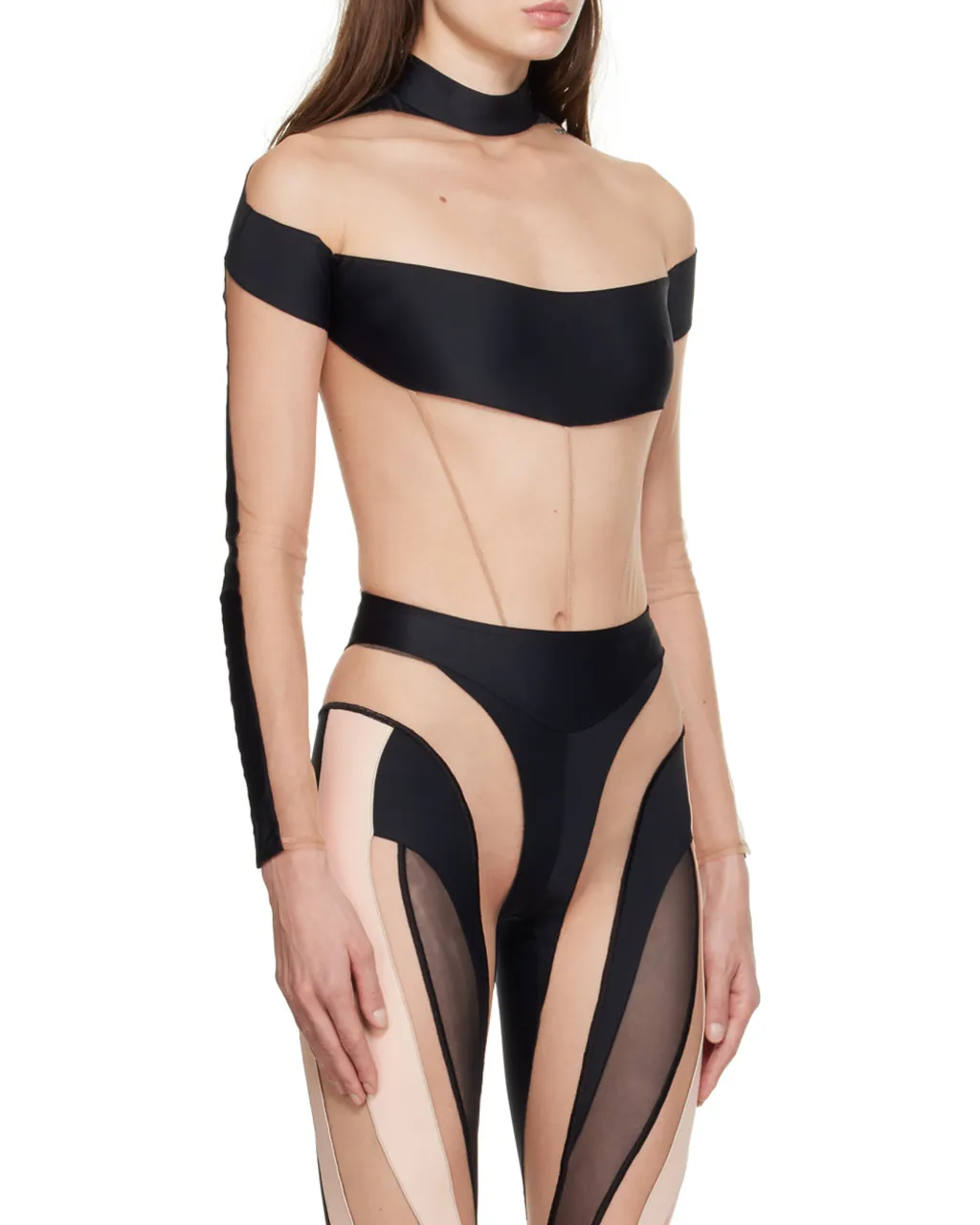 Illusion Sheer-Panel Bodysuit