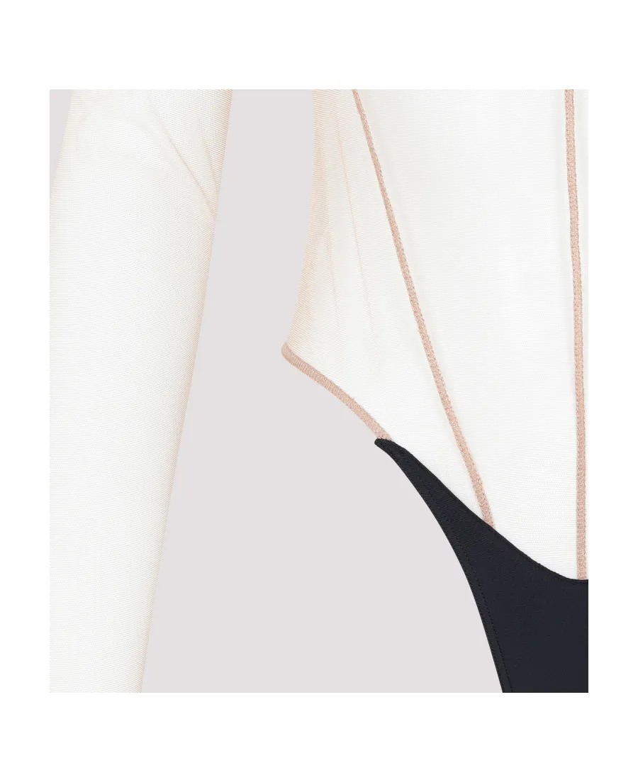 Illusion Sheer-Panel Bodysuit