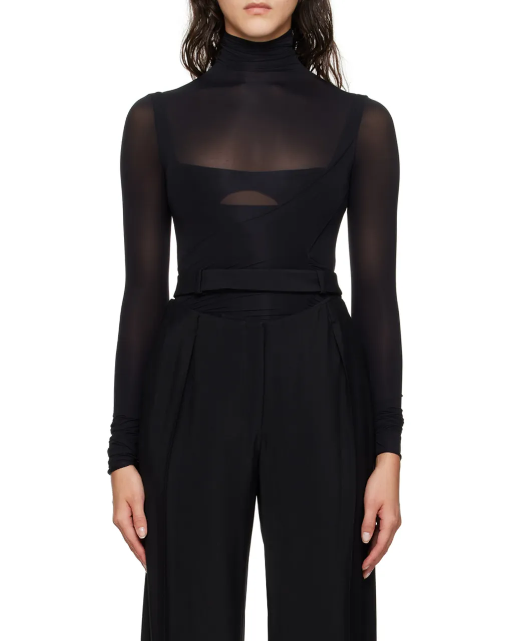 High-Neck Long-Sleeve Top