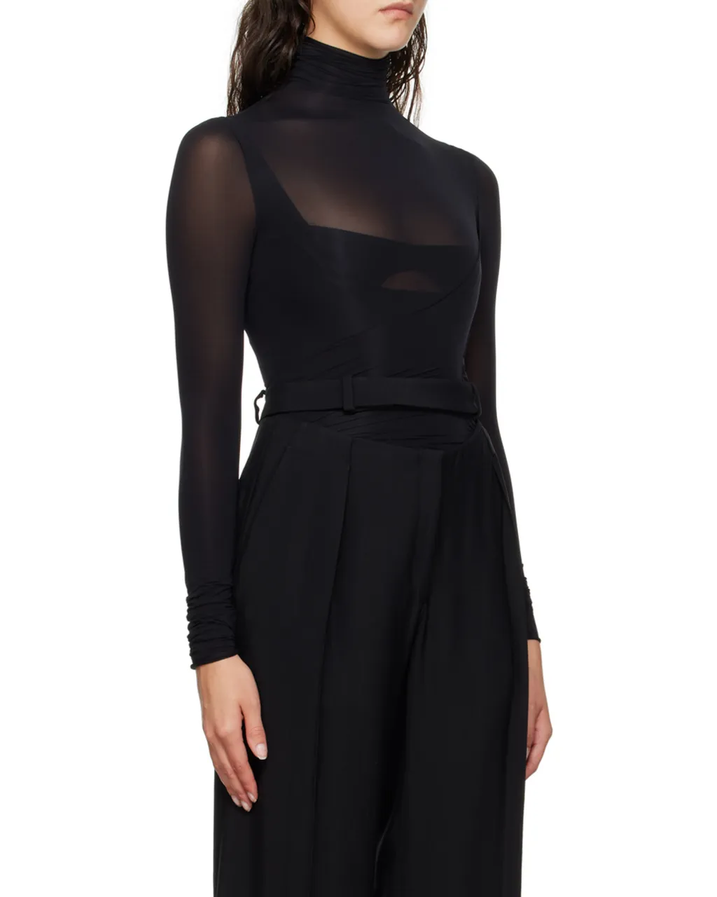 High-Neck Long-Sleeve Top