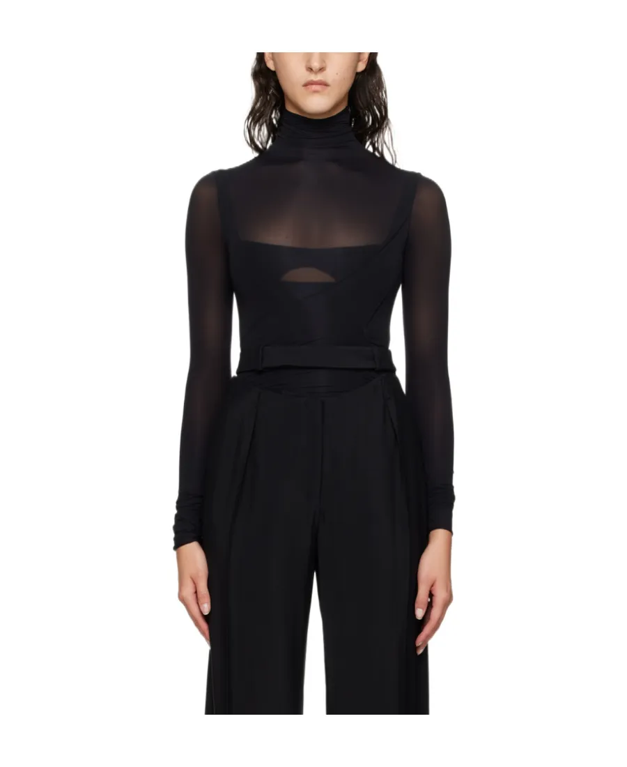 High-Neck Long-Sleeve Top