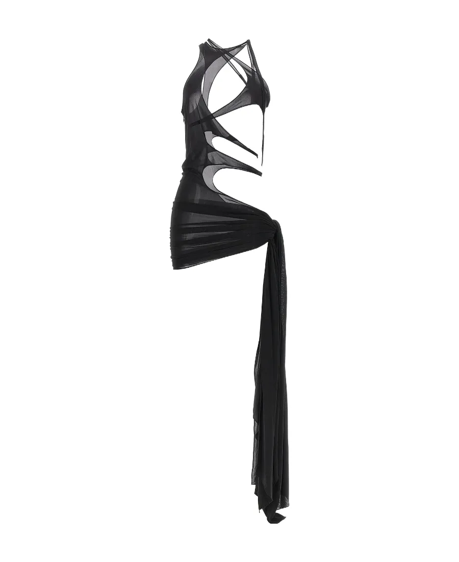 Sleeveless Cut-Out Draped Dress