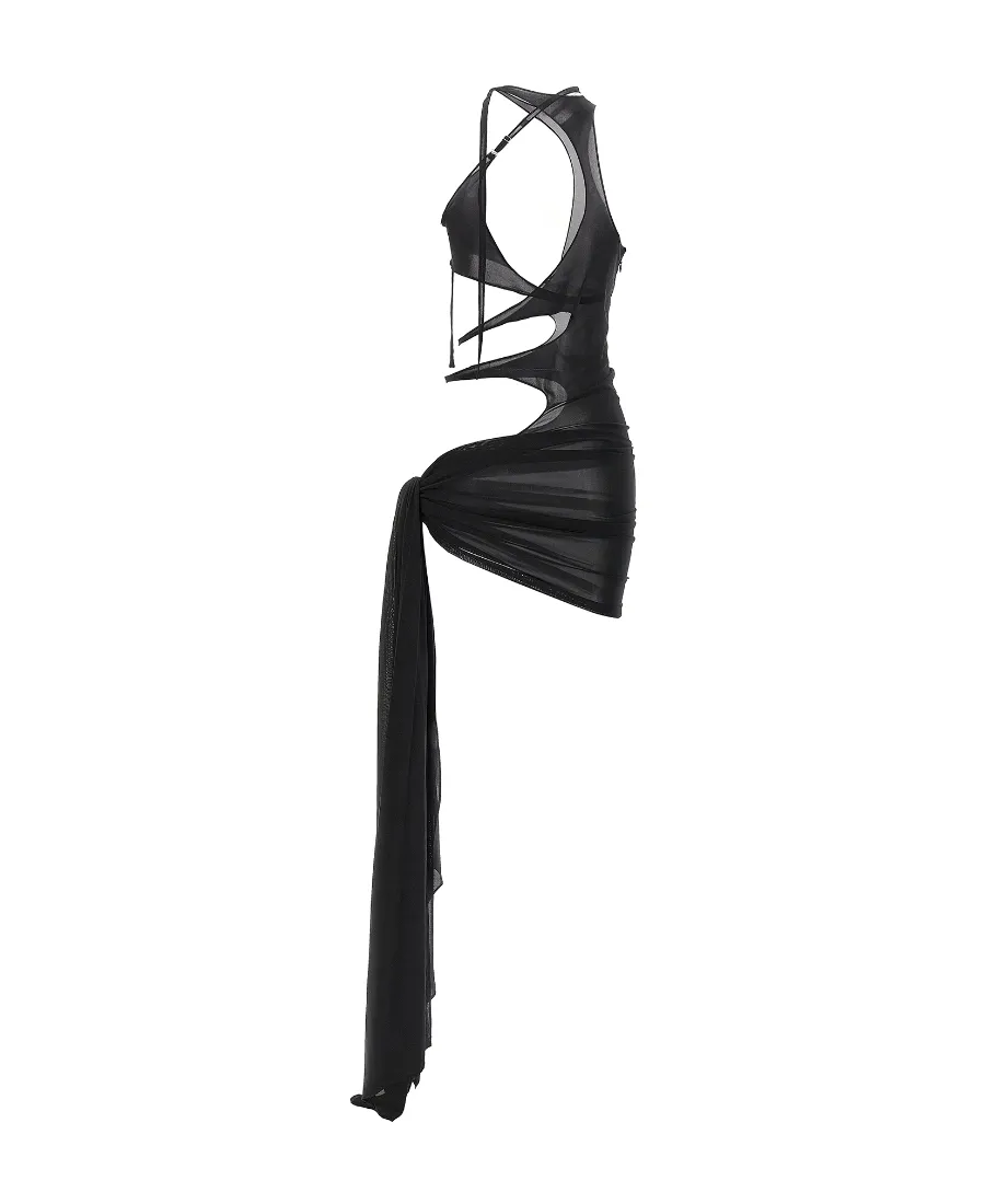 Sleeveless Cut-Out Draped Dress