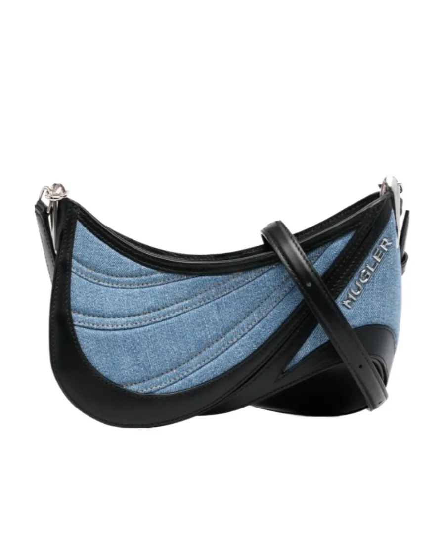Small Spiral Curve 01 Denim Bag
