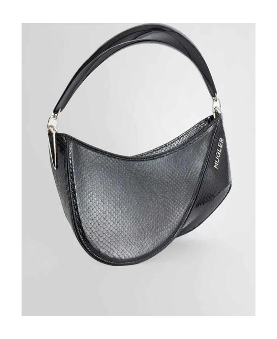 Spiral Curve Leather Tote Bag